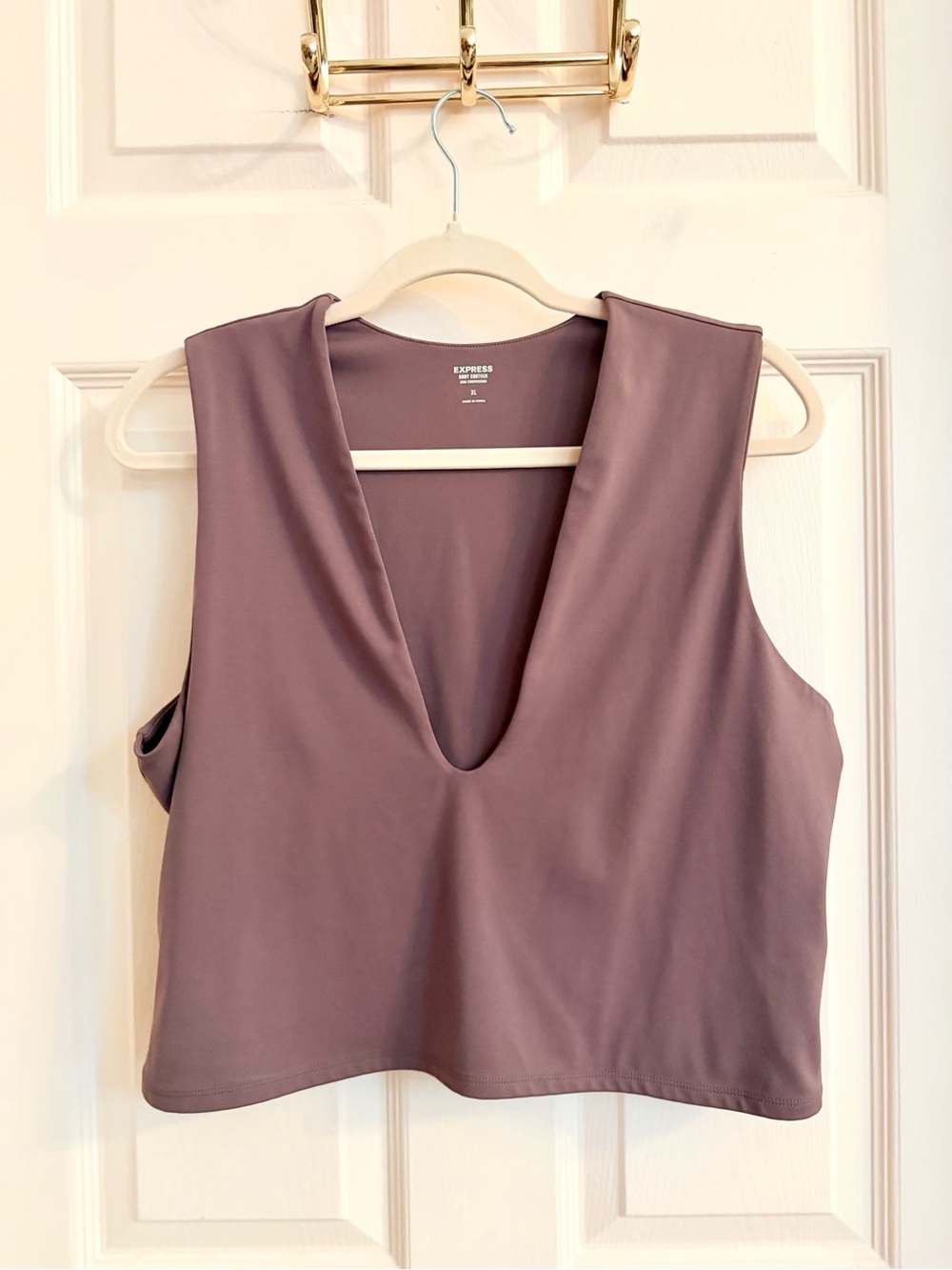 Purple brown express athletic top